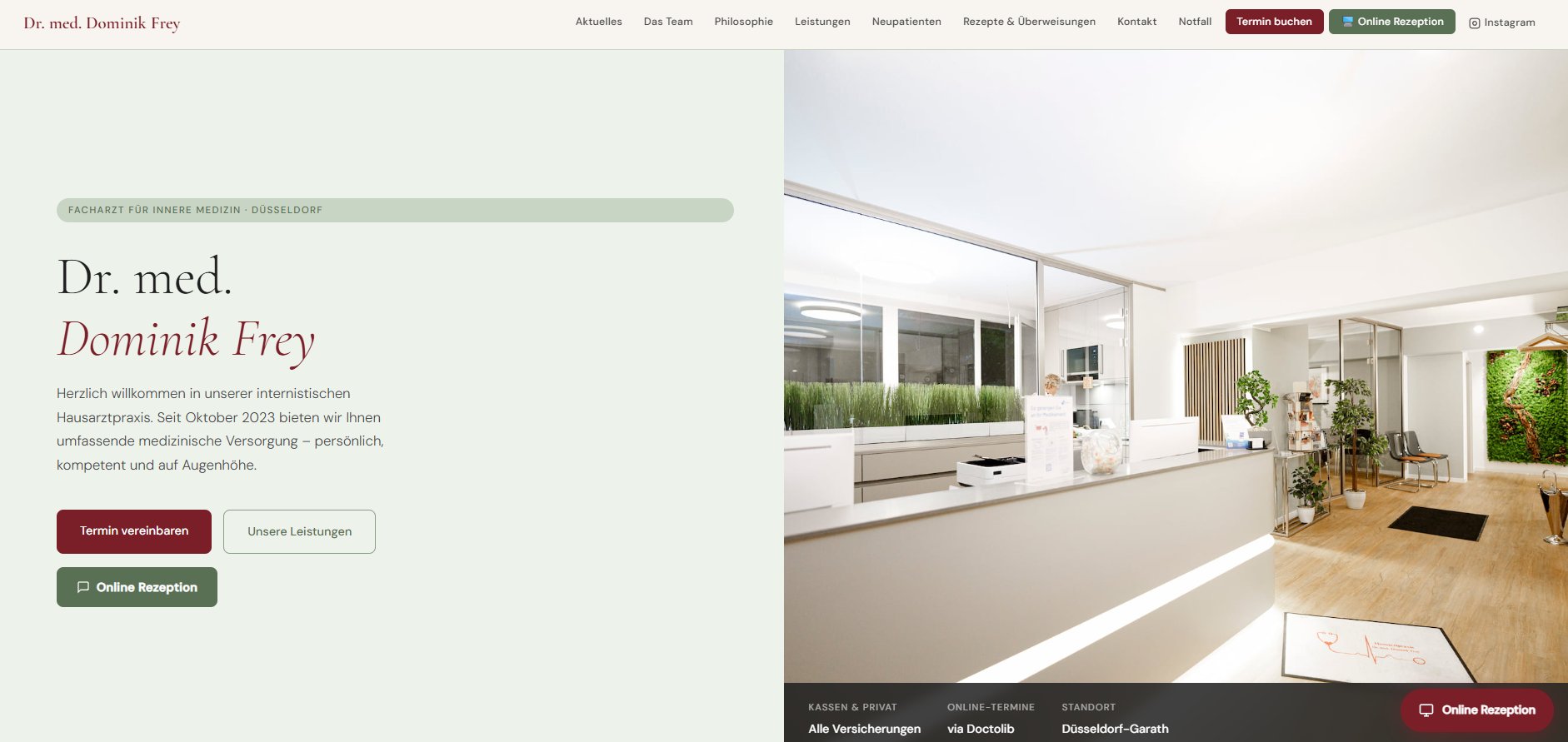 Hausarztpraxis Frey Website